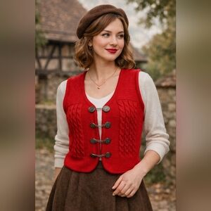 Vtg Wool Vest Made In Germany